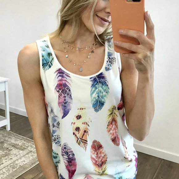 Aztec Feather Tank Top - Picture 2 of 7